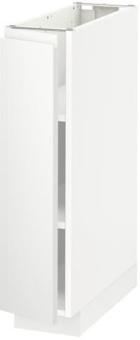 Generisch METOD Unterschrank mit Einlegeböden, 20x60 cm, Weiß/Voxtorp Mattweiß