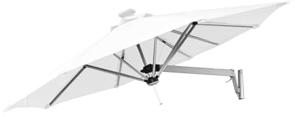 TRGCJGH 250 cm Sonnenschirm, Sonnenschirm mit Wand Halterung, Terrassenschirm Gartenschirm, kippbar, Sonnenschirm UV-Schutz & Wasserabweisende(250cm/8.2ft,Beige)