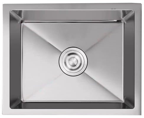 Einzelbecken, Apartment, Küche, Bar, Mini-Spüle, Silber, Edelstahl, Geschirrspülspüle, Einbau-Waschbecken, schmale Seite, kleiner Einzelschlitz, leicht zu reinigen (Farbe: Silber, Größe: 42 x 28 x 20
