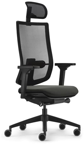 Sedus, se:do PRO Light 2, ergonomischer Bürostuhl, Netzmembran, anthrazit, Lordosenstütze, Nackenstütze, höhenverstellbar
