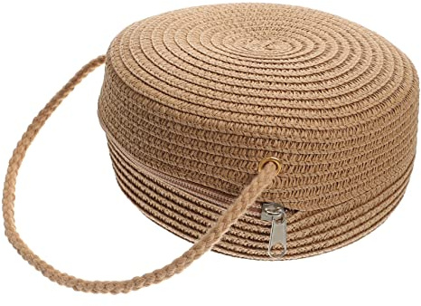 PACKOVE Straw Bag for Women Summer Beach Purse Boho Woven Straw Purse for Beach Vacation Casual Day