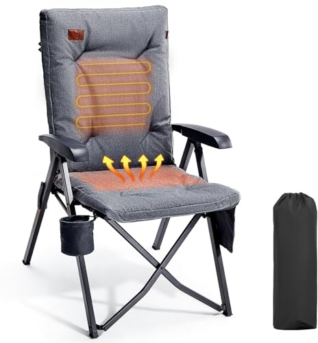 EVER ADVANCED Uppvärmd campingstol för vuxna grå
