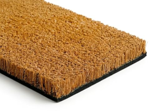 Pro Home 45x75cm Coco Coir Mat – Natural Coconut Fibre Door Mat with Tough Bristles, Indoor/Outdoor Heavy Duty Dirt Trapper, Anti-Slip Backing, Durable & Eco-Friendly Entrance Welcome Mat (2, 45x75cm)
