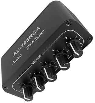 Gissroys High Fidelitys Two Channel Sound Splitter Aluminium Alloys Headphone Amplifier for Multiple Listener Setups Aluminium Alloys Sound Splitter