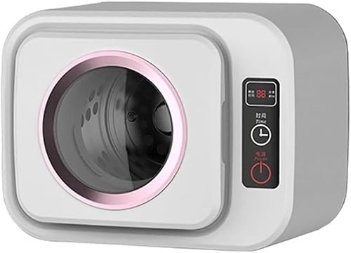 Mini ventilerad torktumlare, 300W torktumlare, bärbar frontsteriliseringstorktumlare med avtagbart foder i rostfritt stål och 3 värmeinställningar, överhettningsskydd, 1 kg kapacitet(White)
