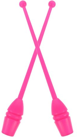 Homoyoyo 2 Stück Gymnastikstäbe für Erwachsene 35cm Harz Turnstäbe in Pink Farbige Calisthenics Stangen für Tanz Fitness