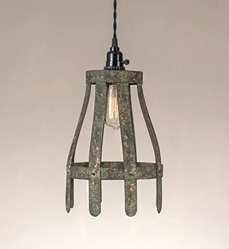 The King's Bay Country Style Picket Fence Pendant Light with Aged Finish