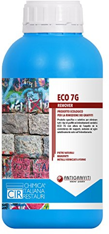 ECO 7G - Remover ecologico in gel per la rimozione di graffiti da pietre naturali, manufatti, superfici metalliche smaltate o verniciate a forno - Flacone da 1 litro