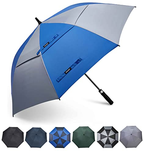 G4Free 55/63/69/72/80 Zoll Golf Regenschirm Winddicht Doppeltes Vordach Extra Groß Übergröße Automatisch Öffnen Wasserdicht Regenschirme