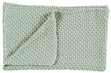 Schardt - Strickdecke Sunny Pistazie - Babydecke aus 100% Baumwolle - Weiche Babystrickdecke - Vielseitig verwendbare Decke für Babys - Auch als Tagesdecke geeignet - Waschbar bei 40 Grad - 75×100 cm