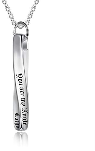 kaululu Collar Hombre Mujer Grabado Nombres Personalizada Collar con Nombre Personalizado para Pareja bff Familia Amigos Cadena Acero inoxidable de Cumpleaños Aniversario (Silver Twist)