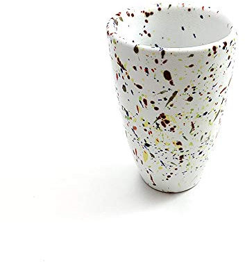 Tazza da Te Bicchiere caffè in Ceramica di Faenza Collezione Pois Dipinta a Mano
