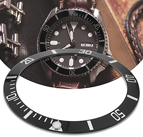 YUYTE Inserto De Bisel De Reloj, Inserto De Bisel De Reloj De Pulsera Profesional, Reemplazo De Bucle Accesorio De Anillo De Inserción De Bisel De Reloj(Negro)