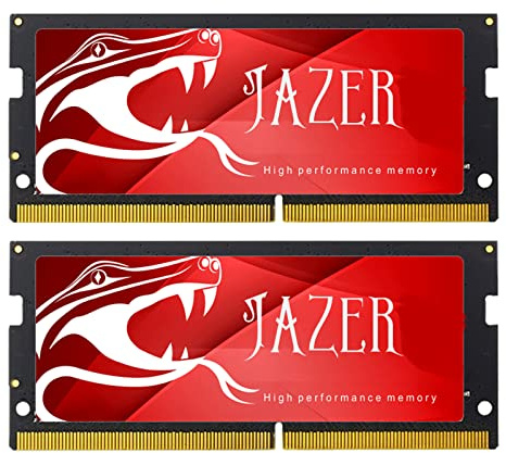 JAZER Memoria RAM DDR4 16GB (8GBX2) 2400MHZ (PC4 19200) 260-Pin CL17 1.2V SODIMM Módulo de memoria portátil (negro)