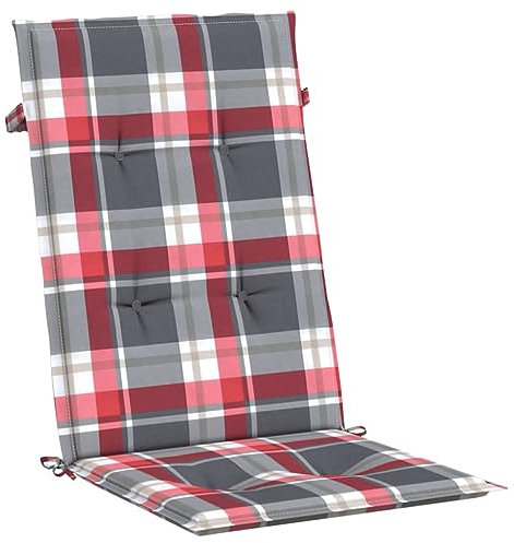 vidaXL Gartenstuhlauflagen 6 Stk. Rot Karomuster 120x50x3 cm