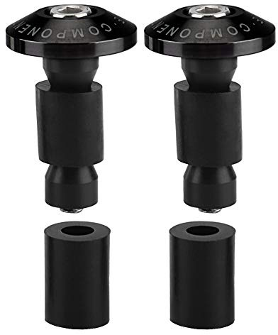 BOROCO 22 mm 7/8 Zoll Motorrad Lenkerenden, Motorrad-Lenker-Endschieber-Steckerkappen für Racing ATV Offroad-Lenker-Endstopfen Fahrrad-Endkappen-Endstopfen(Schwarz)