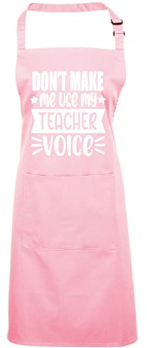 HotScamp Don't Make Me Use My Teacher Voice - Apron - Cooking Tech Art Science Lab Teacher School