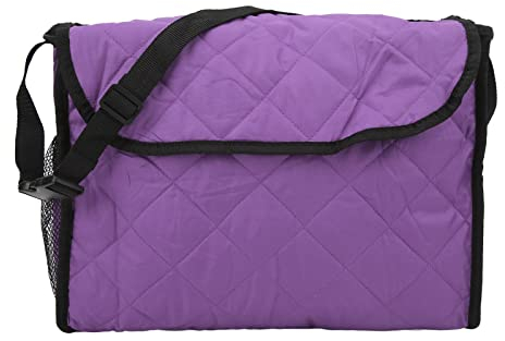 TOPINCN Rollstuhl-Aufbewahrungstasche Zum Aufhängen, Rollstuhltasche, Große Walker-Tasche, Multifunktionales Rollstuhl-Armlehnen-Zubehör für Scooter-Trolley(Lila)