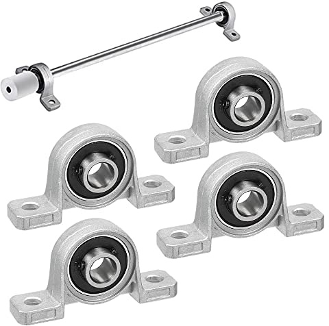 4Pcs KP000 Zinc Alloy Flange Mounted Pillow Block Bearings,Bore 10mm(0.39) | Self-Aligning Flange Mount Pillow Block Bearing, Fit 3D Printer Filament Spool Holder Shaft