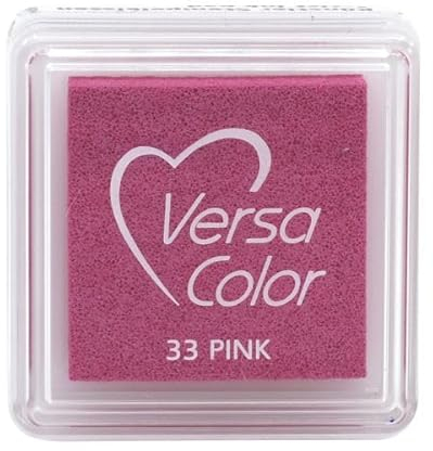 Artoz Ministempelkissen VersaColor in Pink (Rosa) – 34 x 34 mm – Stempelfarben auf Wasserbasis – Stempelkissen-Farbe zum Stempeln auf Papier, Karten für Einladungen, Grüße oder zur Hochzeit