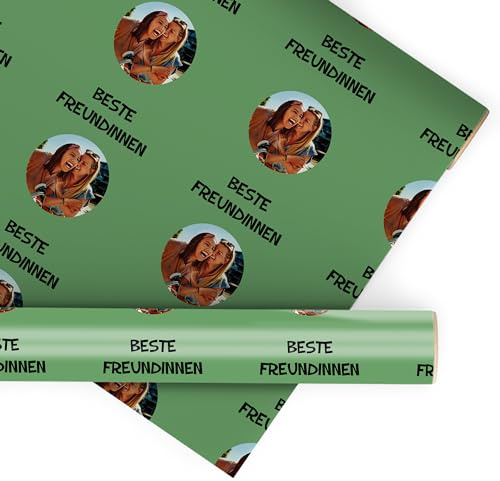 wandmotiv24 Geschenkpapier personalisiert, 100 x 70cm, 0.7 qm, Foto und Text anpassen, Fotogeschenk, Geschenk für Freunde und Familie M0033