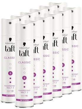 Schwarzkopf Taft Haarspray Classic (12x 250 ml), Haltegrad 3 Haarstyling, Haarspray für alle Haartypen, Halt und Schutz, vegane Formel*