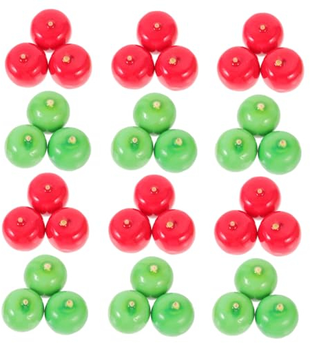 ABOOFAN 100stücke Kunstobst Schaumobstmodelle Dekoration Schäume Äpfel Modelle Schaumapfelmodell Apfelimitatmodell Kunstobstdekore Obstladendekor Diylandschaftsmodell