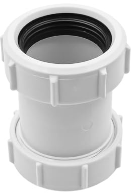 Alnicov Straight Pipe Connector 40mm PVC Pipe Connector Compression Joiner Coupling Fit 1/2 Bath Waste Pipe Joiner
