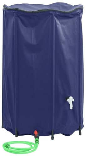 qohoio Serbatoio Acqua con Rubinetto Pieghevole 1000 L in PVC,Bidone per la Raccolta dell'Acqua Piovana,Serbatoio Cisterna Raccolta Acqua-156002