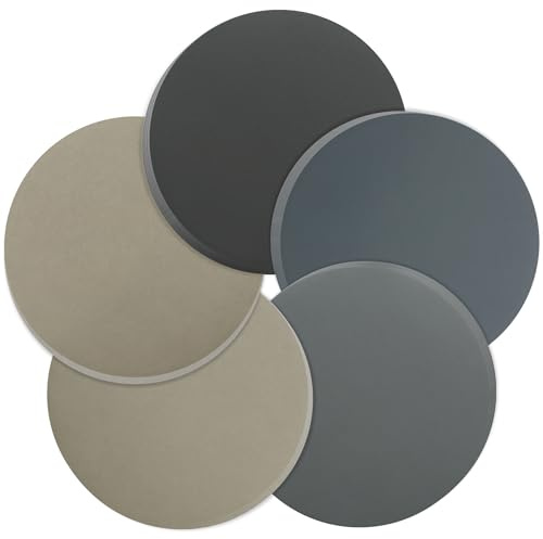 VIBRATITE 50 Stück Schleifpapier 125mm Klett 1000-5000 Körnung Ohne Loch | Siliziumkarbid, Nass und Trockenschliff, Runde Schleifscheiben, für Exzenterschleifer, Auto, Holz, Metall