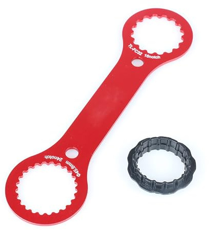 EUZUXU Bottom Bracket Tool, Dual Purpose Aluminum Alloy BB Tool, Bottom Bracket Removal Tool, for Bicycle Maintenance