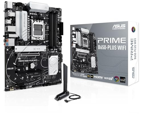 ASUS Prime B650-PLUS WiFi, Placa Base AMD B650 ATX, DDR5, PCIe 5.0 M.2, Realtek 2.5Gb Ethernet, WiFi 6E, DisplayPort, HDMI, SATA 6 Gbps, USB 10Gbps Tipo-C, BIOS Flashback, Thunderbolt 4, Aura Sync