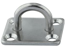 4/1st rostfritt stål 316 fyrkantig dyna ögonplatta Skärmring ögla krok Väggmonterad båtkajak Yacht solskyddstillbehör 5/6/8mm(5MM 1PC)