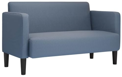 vidaXL Zweisitzer-Sofa Blau 109 cm Cordstoff