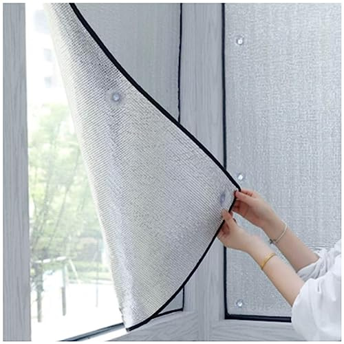 Sonnenschutzfolie für Fenster, Isolierfolie mit Aluminiumfolie, Wärmeregulierung, UV-Schutz, totale Verdunkelung, reflektierende Fensterfolie für Privatsphäre und Energieeffizienz