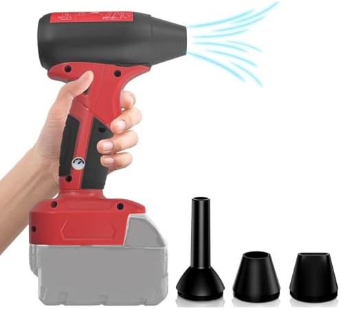 4 Gear Cordless Leaf Blower for Milwaukee 18V Li-ion Battery, 130000RPM Compressed Air Duster Super Mini Jet Fan for Milwaukee for Computer Car Keyboard(No Battery)