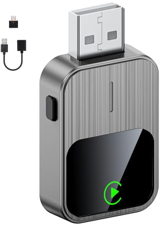 Drahtloser CarPlay Adapter-Upgrade Wired CarPlay auf Wireless Mini USB & Reset Button Design für Autos mit eingebautem CarPlay Einfache Verwendung Plug & Play Schnelle stabile Verbind(nur für iPhone)