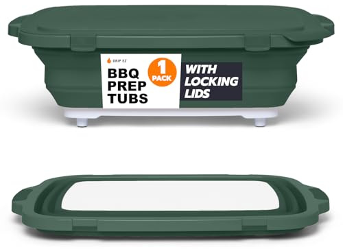Drip EZ Collapsible Prep Tub V2 w/ Locking Lid + Cutting Board – Outdoor Home