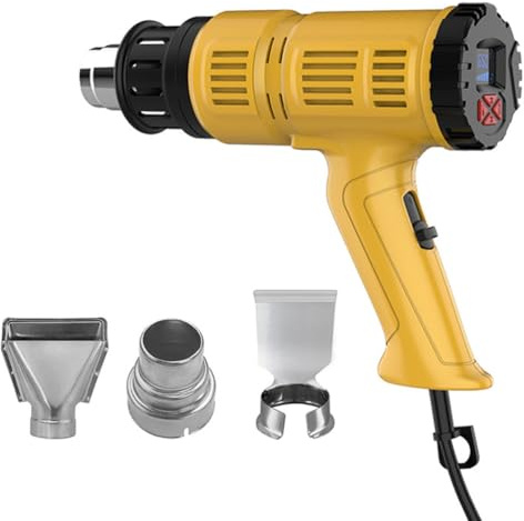 HYZHANHONG Pistola de Aire Caliente de Soldadura de Calentamiento rápido de 2000 W 3 boquillas Pistola de Calor con Pantalla Digital LCD aplicable a la Pintura de decapado de PVC retráctil