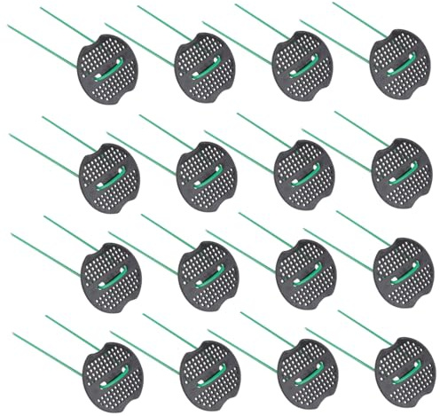 BAZEITFLOW Set de Piquets de Jardin U et Rondelles Fixation pour Gazon Synthétique Toile Anti-végétation et Paysagisme Extérieur Piquets Verts Rondelles Noires