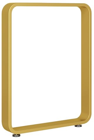 Tischbein Metall Möbelfüße Für Sitzbank, Industrial Tischgestell Tischkufen Für Couchtisch/Schränke/Stühle, 1 Stück Möbelbeine Höhe 72.5cm, Ersatz Stützfüße Beine Mit Schrauben(Gold,55x72.5cm)