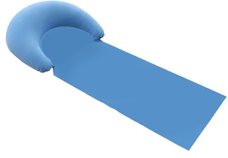 Beach Blanket - Portable Beach Mat with Inflatable Pillow, Foldable Single Person Relaxation Underlay | Sandproof Lounger for Sleeping, Tanning, Sunbathing, for Men, Women, Teenagers