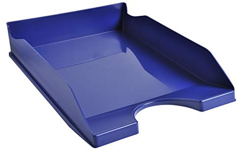 Exacompta 123104D Premium Briefablage Ecotray DIN A4. Idealer Briefkorb für Ihre Organisation. Robuster und stapelbarer Ablagekorb nachtblau