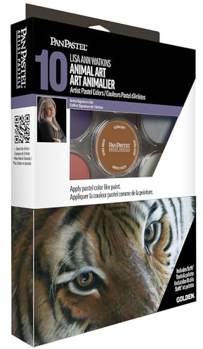PanPastel Artist Pastels by GOLDEN, Animal Art - Lisa Ann Watkins Set, 10 Color, Professional Artist Pastels, Unique Pan Format (cake-like)