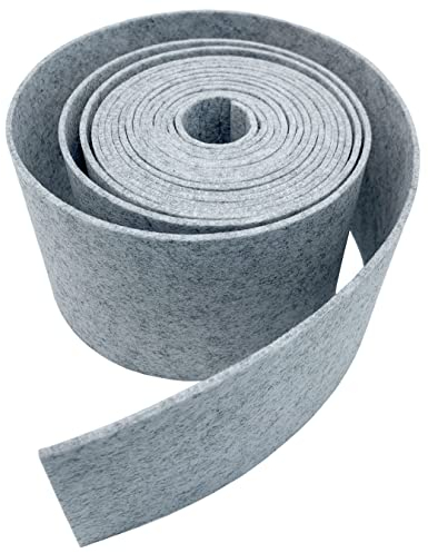 aufodara Filzstoff 11cm x 500cm x 3mm Filzrolle Polyester Filz für DIY Aufbewahrungstasche Filzunterlage Patchwork Nähen Basteln Handwerken Dekoration (Hellgrau)