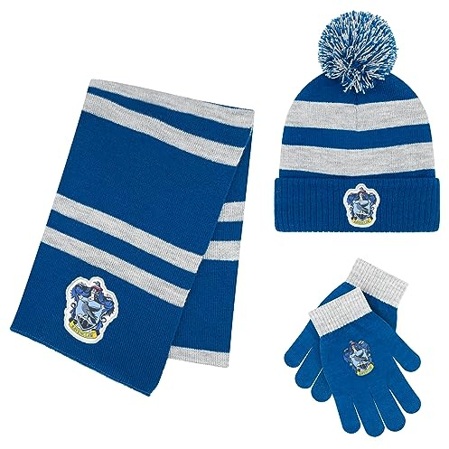 Harry Potter Boys' Hp278 Cold Weather Accessories Set, Ravenclaw, 5-13 Years