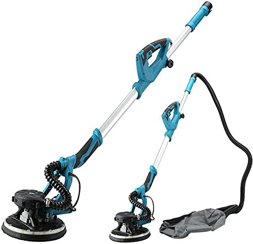 Levigatrice elettrica per cartongesso Giraffa 220V 1800W, levigatrice per lucidatura in Polvere di Mastice per Carta vetrata autoassorbente 1000-2100 Giri/min Regolazione a 5 velocità Assorbimento a