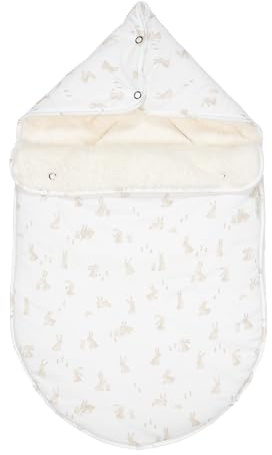 Little Dutch Fußsack für Babyschale Baby Bunny weiß/beige - Newborn Naturals