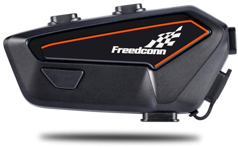 FreedConn F1 Motorcycle Helmet Bluetooth Headset Wireless Headphone Speaker, Single Person Use Bluetooth 5.2 Intercom Headphone with CVC Noise Cancellation,1100mAh 30 Hours IP67 Voice Control