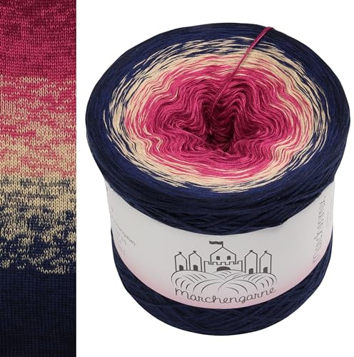 Farbverlaufsgarn Bobbel 200g - 760m 4Fädig Wolle Strickwolle Häkeln bubble (Liebesgedicht - Schatten außen)